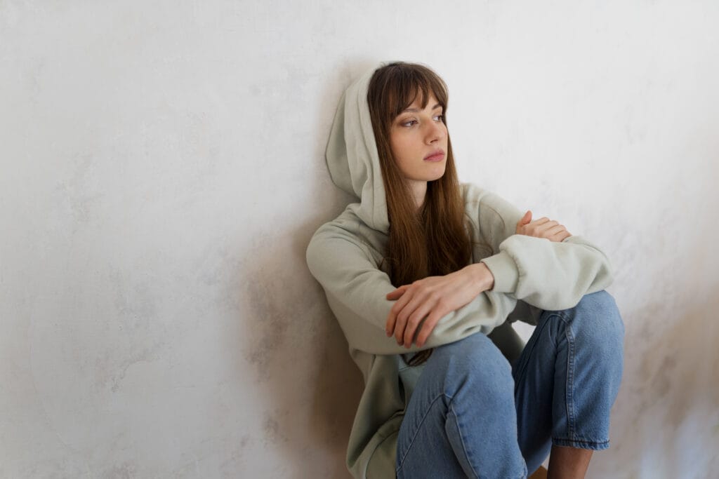 Adolescente con ansiedad recibiendo apoyo psicológico online